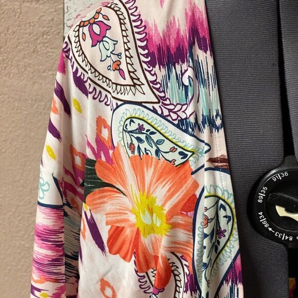 NWT Chico's Floral Wrap/jacket Kimono 1 (Med 8) - Picture 3 of 9